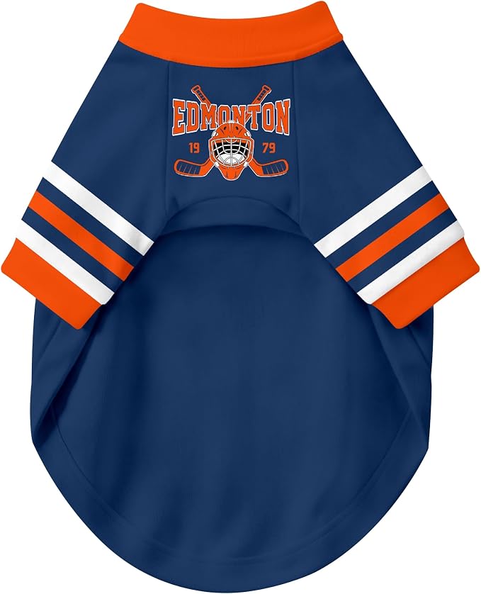 Edmonton Dog Clothes Personalized Pet T Shirt for Dogs Gift | Custom Name Number Jersey Style Pet Shirt for Dog
