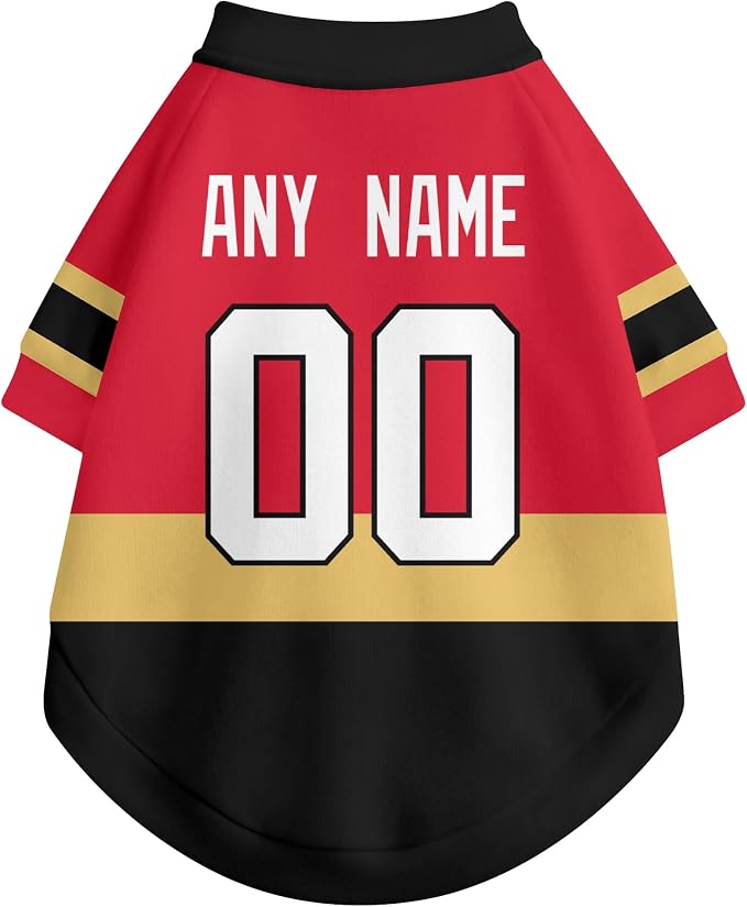 Ottawa Dog Clothes Personalized Pet T Shirt for Dogs Gift | Custom Name Number Jersey Style Pet Shirt for Dog