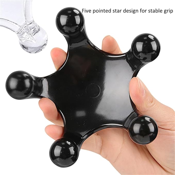 Trigger Point Massage Tools, 2 Pack Easier Grip Star Shaped 5 Legged Pressure Point Handheld Massage Tool for Deep Tissue Pain Relief, Suitable for Full Body (Transparent)