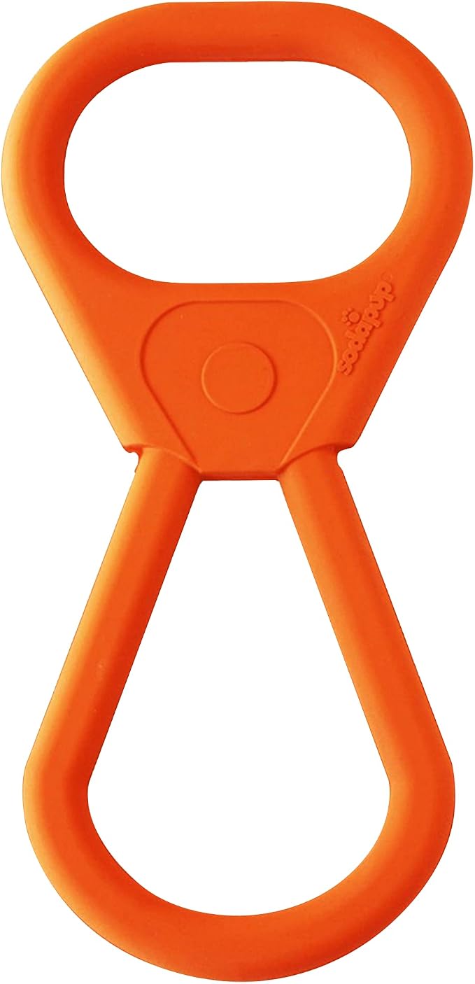SodaPup Can Pull Tab – Durable & Interactive Dog Tug Toy Made in USA from Non-Toxic, Pet Safe, Food Safe Natural Rubber Material for Bonding & Play Time, Mental & Physical Exercise, Training, & More