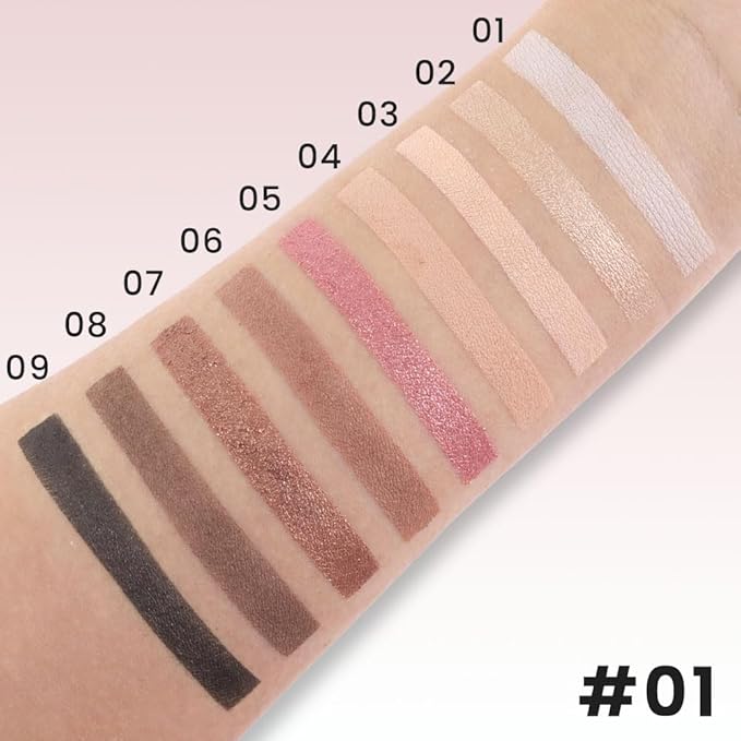 9 Colors Smoky Matte Shimmer Eyeshadow Palette for Women, Nude Rose Gold Light Medium Gray Wine Brown Purple, High Pigmented Primers Powder Palet de sombras de ojos (9 Colors-Rose Gold Nude)