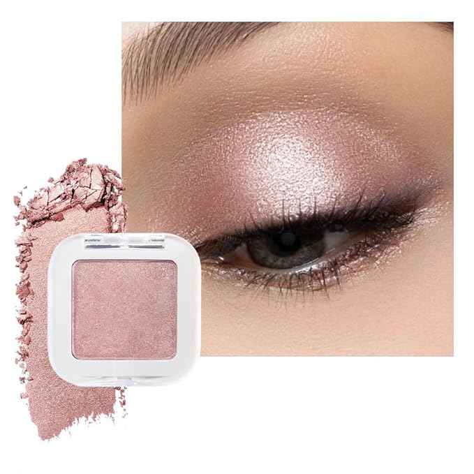 Glittler Single Eye Shadow Palette Makeup, Champagne Shimmer Monochrome Eyeshadow For Old Women, Pigmented Waterproof Sombras Para Ojos, Vegan, Talc, Paraben & Cruelty Free, 03