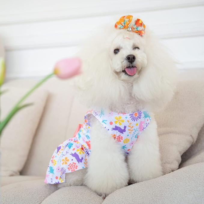CuteBone Dog Mesh Dress Puppy Sundress Pet Outfit Summer Fashion for Small Dogs Girl Cat Clothes