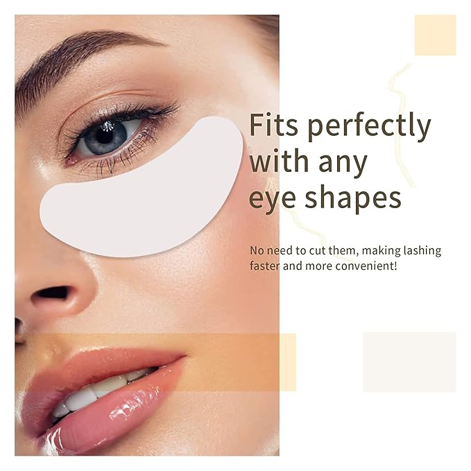100 PCS Foam Eye Pads for Lash Extensions, 2.76" Under Eye Pads for Eyelash Extensions, Micro-foam Lash Pads Lint Free, Stick Well, No Tape Needed, Hypoallergenic, Waterproof