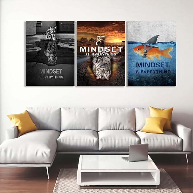 Success Wall Painting Inspirational Wall Art Office Wall Decor Motivational Wall Art Canvas Black Poster Positive Inspirational Framed Artwork Prints Picture for Living Room Office [72''W x 36''H]