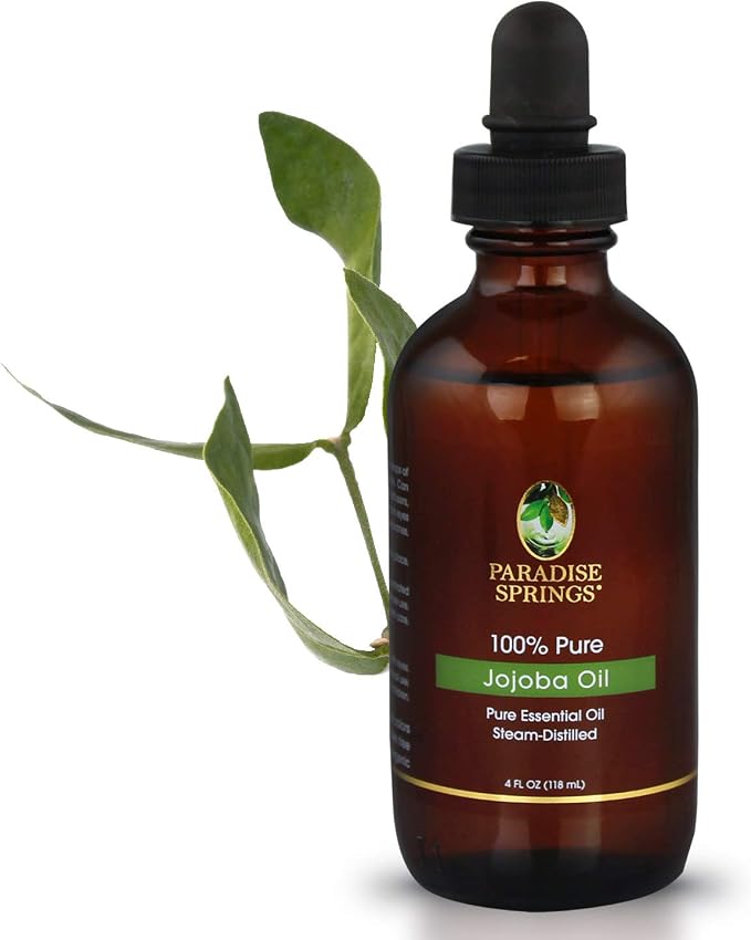 Paradise Springs Jojoba Oil 4 fl oz (120ml) | 100% Pure & Natural Jojoba Oil for Aromatherapy, Massage, Skin & Hair Care, Diffusers & Humidifiers