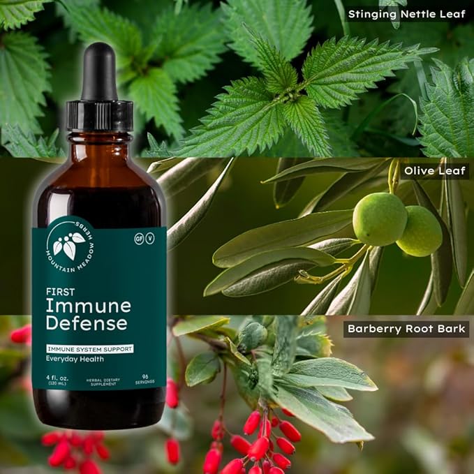 Mountain Meadow Herbs First Immune Defense | All Natural Immune Support in a Fast Acting Liquid Supplement - 4 oz.