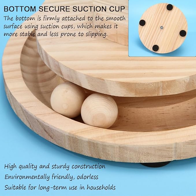 Cat Toy, Interactive Food Dispenser Ball with Steel Spring