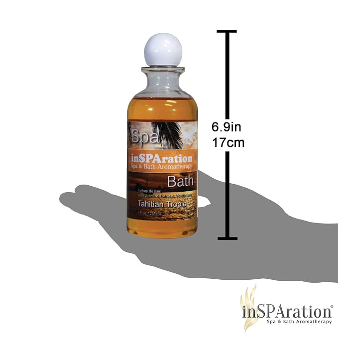 inSPAration Spa and Bath Aromatherapy 372X Spa Liquid, 9-Ounce, Tahitian Tropic