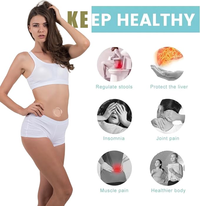 120PCS Disposable Castor Oil Belly Button Patch– Oil-Free, Self-Adhesive Cotton Core Wrap for Neck, Shoulders & Knees, No Wash, Anti-Seepage (Beige Flower)