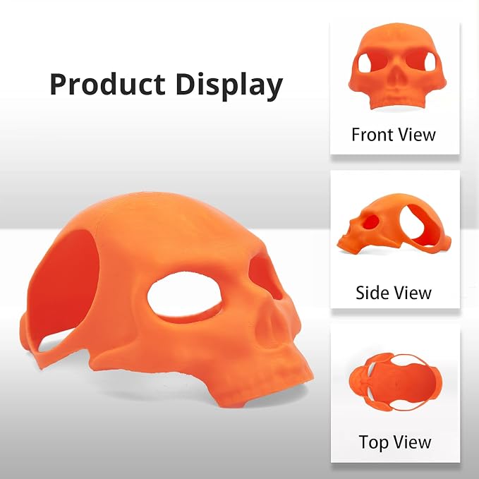 Yipintang Cat Bat Mask Halloween Costumes, Orange Skull, Medium