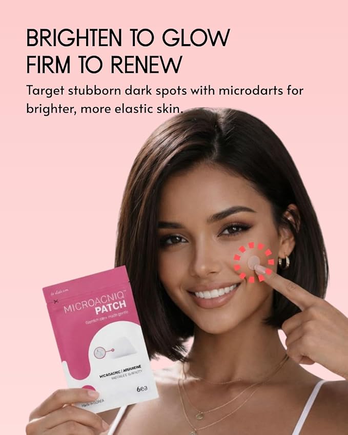 le dalcom Korean Micro-darts Patch, Post Blemish Dark Spot Care for Radiance & Elasticity, Brighter-looking Skin Tone, Niacinamide & Adenosine, Individual Blister Package (18 Patches)