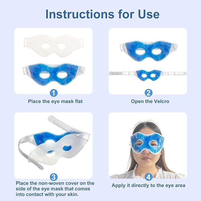 Disposable Non-Woven Eye Mask Sleeves, 50 Pcs – Soft Breathable Fabric Covers for Reusable Cooling Eye Mask,Designed for SportEmblema Hot Cold Therapy Masks