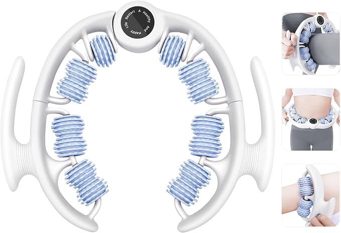 KESHWELL Cellulite Massage Roller,Muscle Massage Roller, Cellulite Remove Massager,Manual Massage Stick with Detachable Rollers for Leg,Neck,Back, Arm,Thigh.Blue