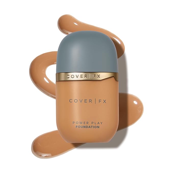 COVER FX Power Play Foundation - Shade M5 - Buildable Full Coverage - Waterproof Sweat-Proof Transfer-Proof - Natural Matte Finish - All Skin Types
