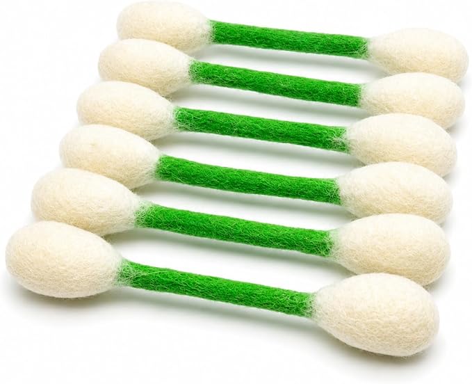 Glaciart One Swabs Cat Toys with Catnip - 6 Pk | Durable for Chew, Cute Cat Toys Interactive Kitty for Boredom, Exercise, & Play | Filled w/Organic Catnip for Anxiety & as Digestive Aid | Gift Idea