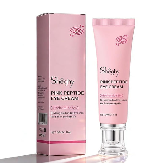 PDRN Pink Peptide Eye Serum Cream, Hydrating & Firming Eye Cream for Dark Circles, Anti-Aging Treatment Reduces Fine Lines, Uneven Skin Tone, Soothing Pink Moisturizer with Peptides, 1.01fl.oz (1)