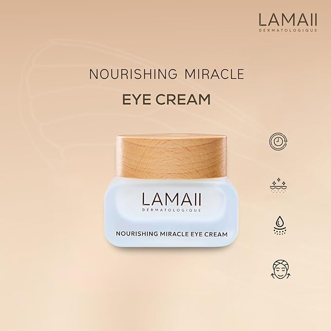 Nourishing Miracle Under Eye Cream – Treats Dark Circle & Fine Lines, Firms, Brightens & Hydrates Around Eye Area, Anti Aging Eye Cream with LARVOGEN™ Bio Oil Peptides & Jojoba Oil, 30g