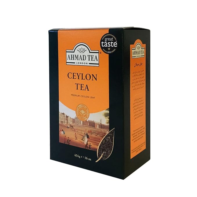 Ahmad Tea Black Tea, Ceylon Loose Leaf, 454g - Caffeinated & Sugar-Free (pack of 1)