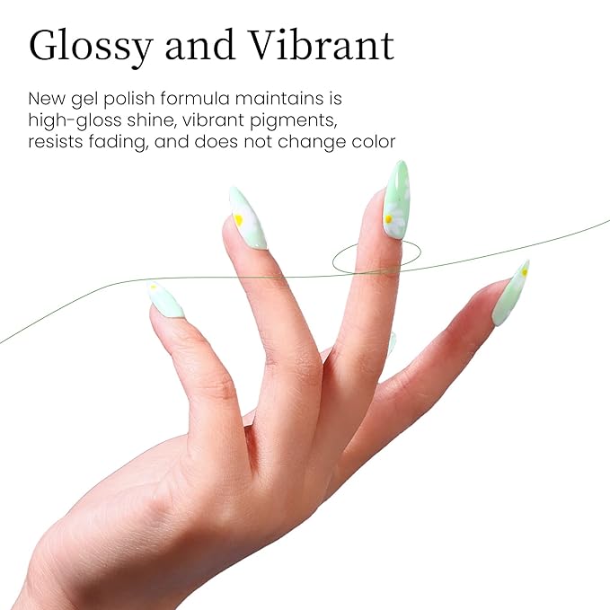 MAYCHAO 15ML Mint Green Gel Nail Polish 1Pc Spring Aqua Green Gel Polish Soak Off UV LED Nail Polish Nail Art Starter Manicure Salon DIY at Home, 0.5 OZ
