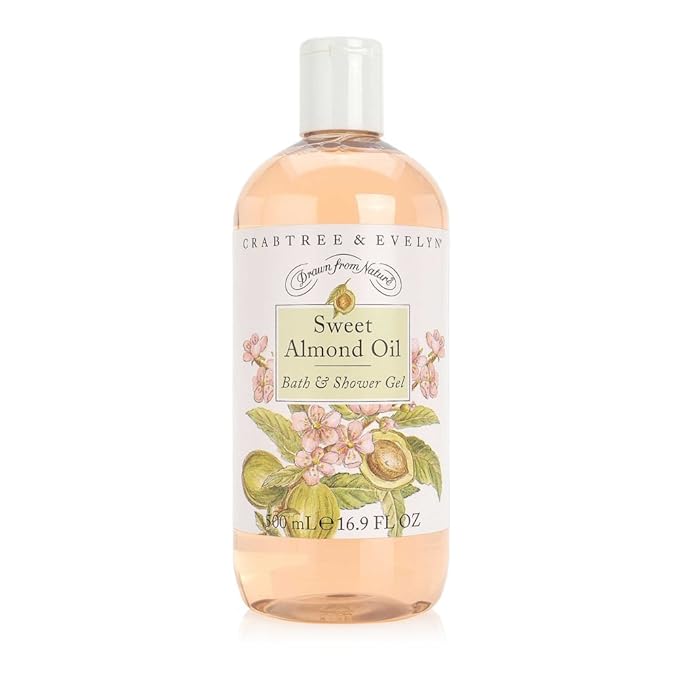 Crabtree & Evelyn Bath and Shower Gel, Sweet Almond Oil, 16.9 Fl Oz