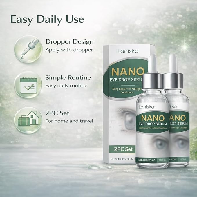Eyes Optifusion Drops, Herbionyx Nano Drop Serum with Lutein, Vitamin C/E. 2pcs