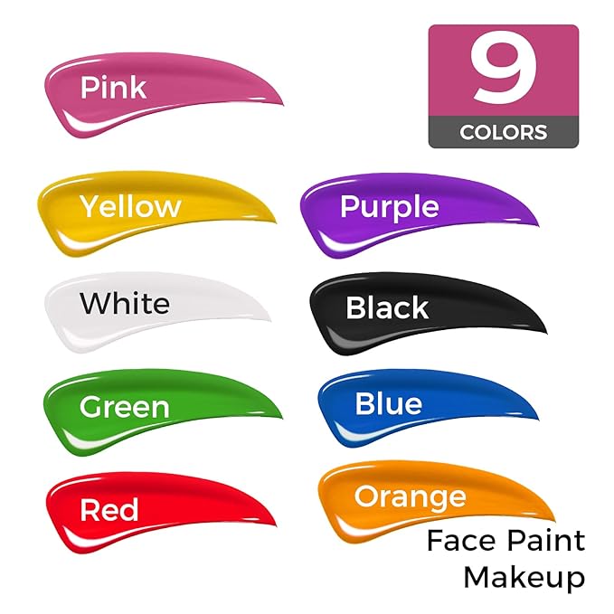 Black Face Body Paint,Water Based Cream Face Paint Halloween Makeup,Black Face Paint For Adult Carnival Cosplay Halloween SFX Skull Joker Zombie Vampire Skeleton Goth Makeup