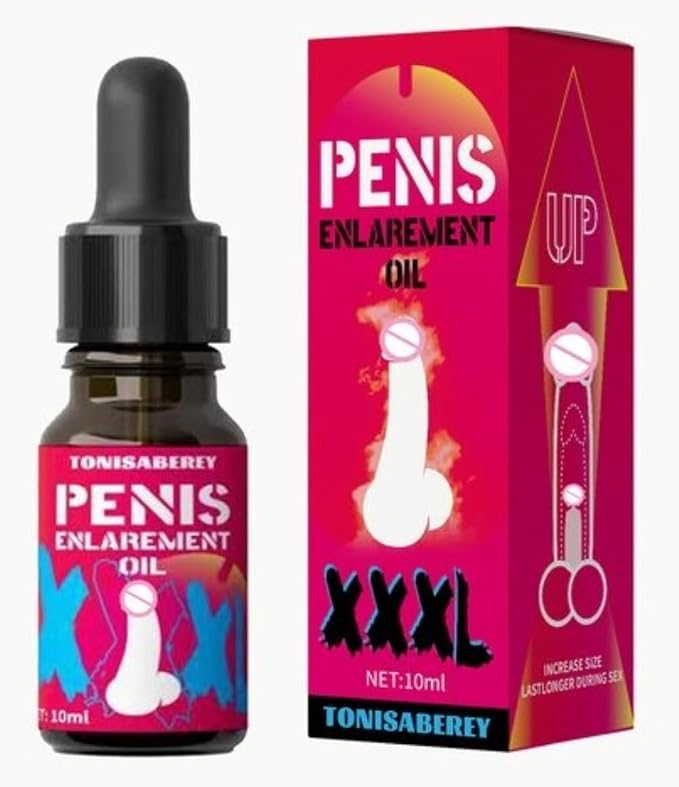 Massage Oil for Men, 10ml Herbal Natural Enlargement Formula, Male Enhancement Oil for Men, Body Oil-Gel for Private Part, Men's Re-Vitalize Enlargement Cream