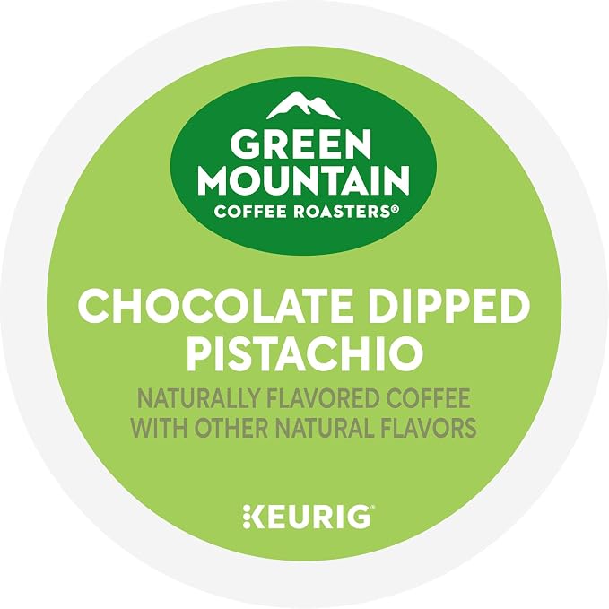 Green Mountain Coffee Roasters Chocolate Dipped Pistachio Flavored Coffee, Single Serve Keurig K-Cup Pod, 96-count pods, (4 pack of 24)