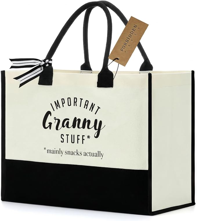 FORBIDDEN PAPER Gifts Tote Bag Important Stuff Tote Gift Gifts Birthday for Shopping Bag Grocery Bag Utility Tote