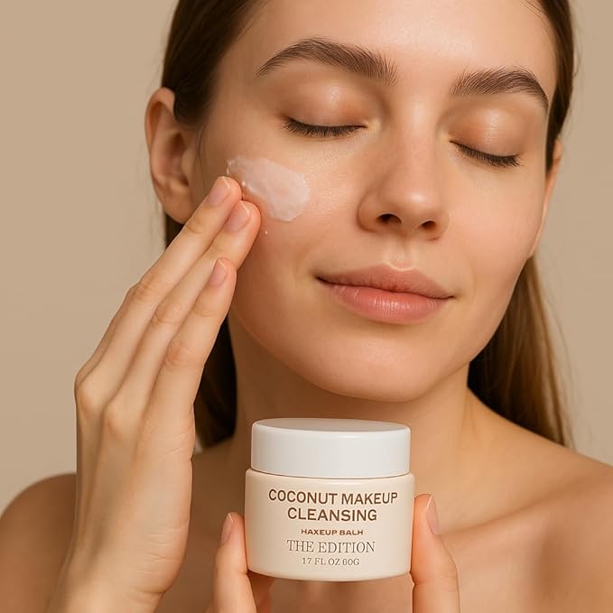The Edition - Makeup Remover Balm Coconut – Hydrating Makeup Remover & Nourishing Face Cleanser, Melting Balm for Waterproof Makeup, Gentle Eye Makeup Cleansing, 50g
