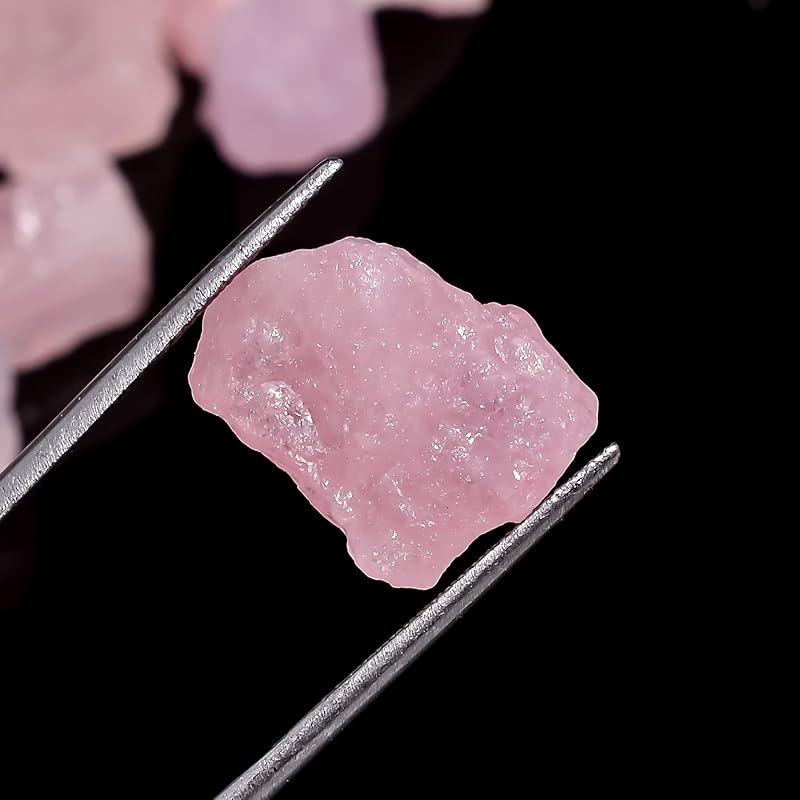 50 carats Raw Pink Morganite Rough Gemstone, Natural Crystals, Healing Stones, Wholesale Lot, Jewelry Making Supply, 10 to 16mm, 6 to 8 pcs