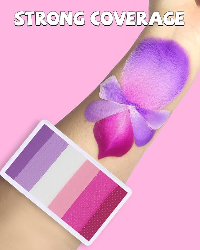Anka Bella Professional Water Activated Rainbow Cake Face Paint（Romantic Symphonies）50gm,Hypoallergenic, Non-Toxic,Face Body Painting Makeup