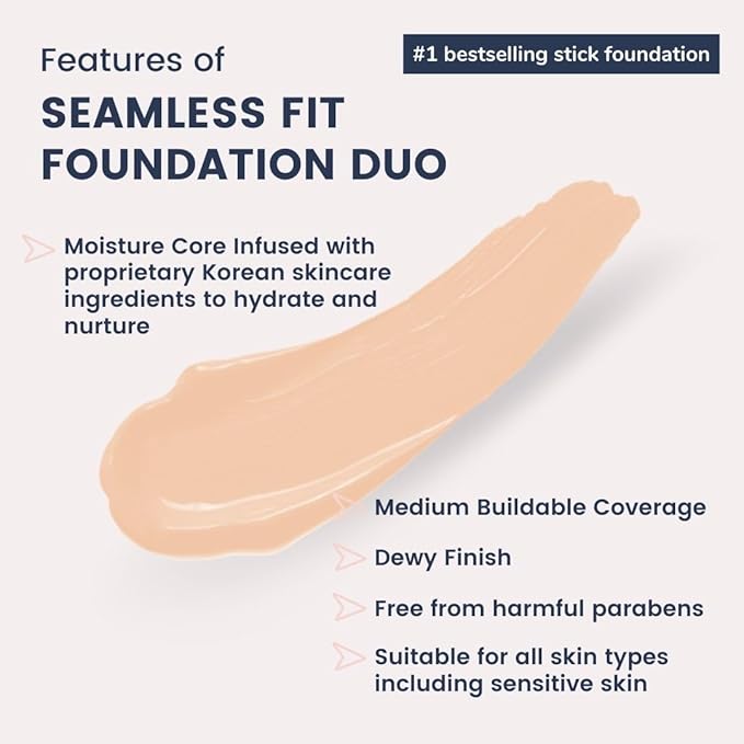 SIIA Cosmetics Seamless Fit Foundation Duo in SC02 Honey Beige