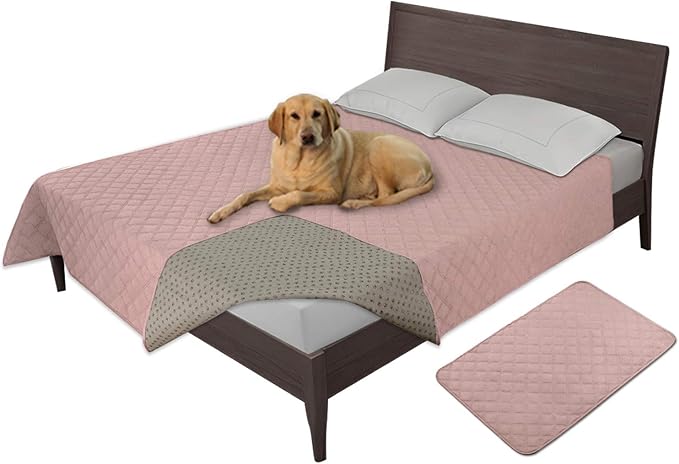 Easy-Going Waterproof Dog Bed Cover, Non-Slip Pet Blanket, 52x82in, Pink | Leakproof Couch Cover, Machine Washable Furniture Mattress Protector, Soft Sofa Mat For Dogs, Pet Friendly