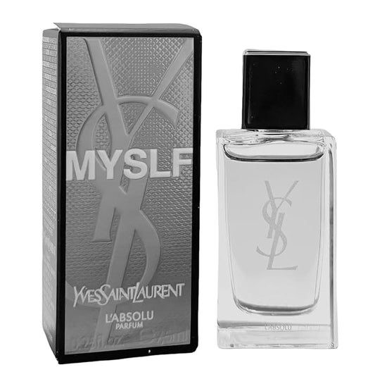 Yves Saint Laurent MYSLF L'ABSOLU PARFUM YSL Men ABSOLU Perfume MINI SMALL TRAVEL SIZE Splash On 7.5 ml / 0.25 Fl oz - 9483