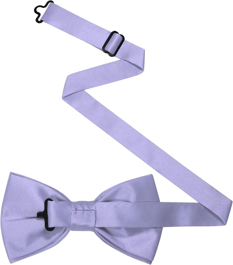 JEMYGINS Solid Color Pre-tied Bow Tie Adjustable Bowtie for Men
