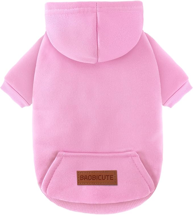 1 Pack Dog Hoodie Warm Hood Dog Sweater Cold Weather Small Dogs Sweatshirt Comfort Pet Clothes for Small Medium Dogs with Pockets Cats Chihuahua Clothes for Male Female Girl Boy Sporty Daily Wear