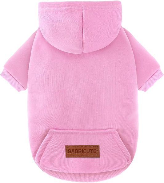 1 Pack Dog Hoodie Warm Hood Dog Sweater Cold Weather Small Dogs Sweatshirt Comfort Pet Clothes for Small Medium Dogs with Pockets Cats Chihuahua Clothes for Male Female Girl Boy Sporty Daily Wear
