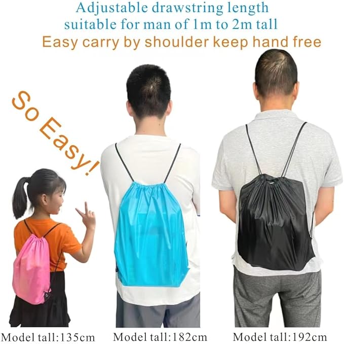 Drawstring Backpack Bulk 40Pcs Draw String Backpack Bags DIY Gym Sports Traveling Yoga Cinch Bag Sackpack Drawstring (royal blue bluenoye)