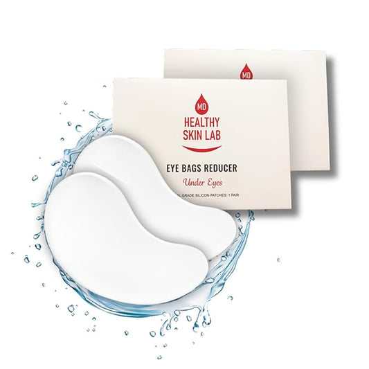 Healthy Skin Lab Reusable Under Eye Patches, Reduce Dark Circles, Puffy Eyes, Undereye Bags & Wrinkles - Medical-Grade Silicon Patches Reusable For Up To 3 Weeks