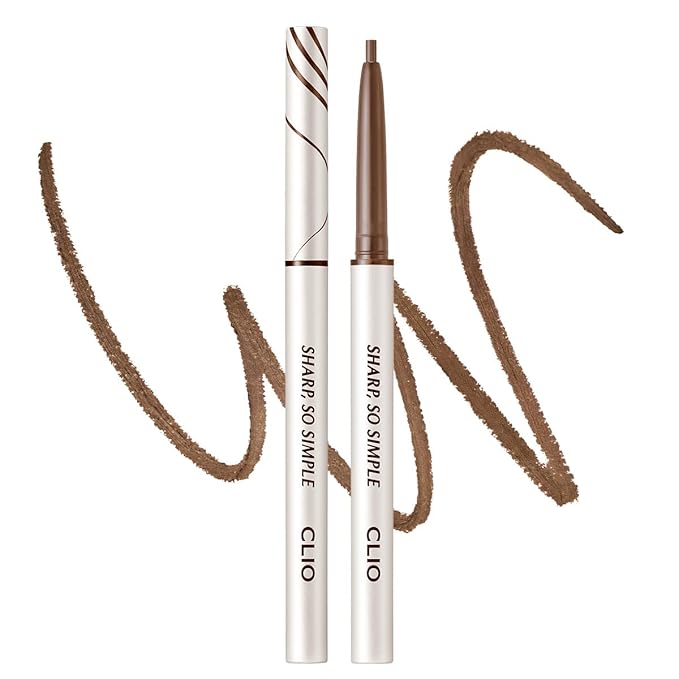 CLIO Sharp So Simple Waterproof Pencil Liner, 2mm Ultra Slim Precision Tip, Smooth Tug Glide, Smudge Resistant Long Wear Formula, Clean Eye Definition, Easy Control For Daily Makeup (010 Cacao Brown)