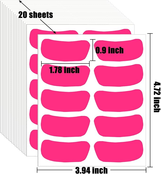 200 Pairs Sports Eye Black Stickers for Kids,Eye Strips Sports Eye Stickers Breathable Eye Strips for Baseball Football Softball Lacrosse Fans on Game Day,with 1 White Pencil(Pink)
