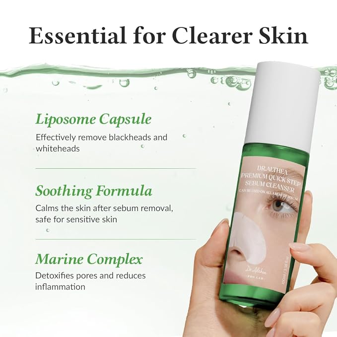 Dr.Althea Premium Quick Step Sebum Cleanser | Quick and Effective Blackhead Remover | Facial Exfoliant for Sensitive Skin | Korean Skin Care | 3.38 fl oz