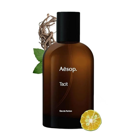 Aesop Tacit Eau de Parfum | Yuzu, Vetiver, and Basil Scent | Fresh Citrus and Green Aroma | Unisex | 3.3 fl oz