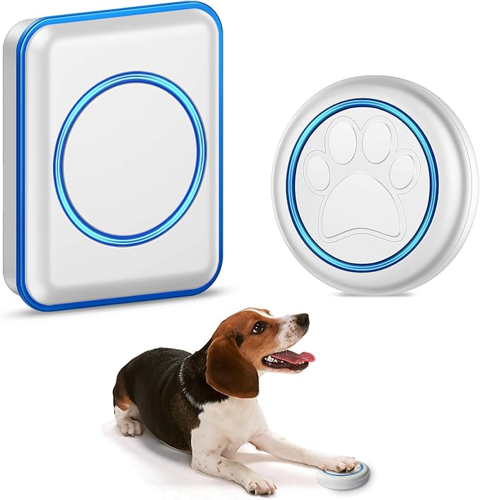 FullHouse Dog Doorbell for Potty Wireless Doggy Bell Training to Go Outside | Waterproof Touch-Sensitive Button, for Puppy Doggie Pets, Over 1000 feet Range