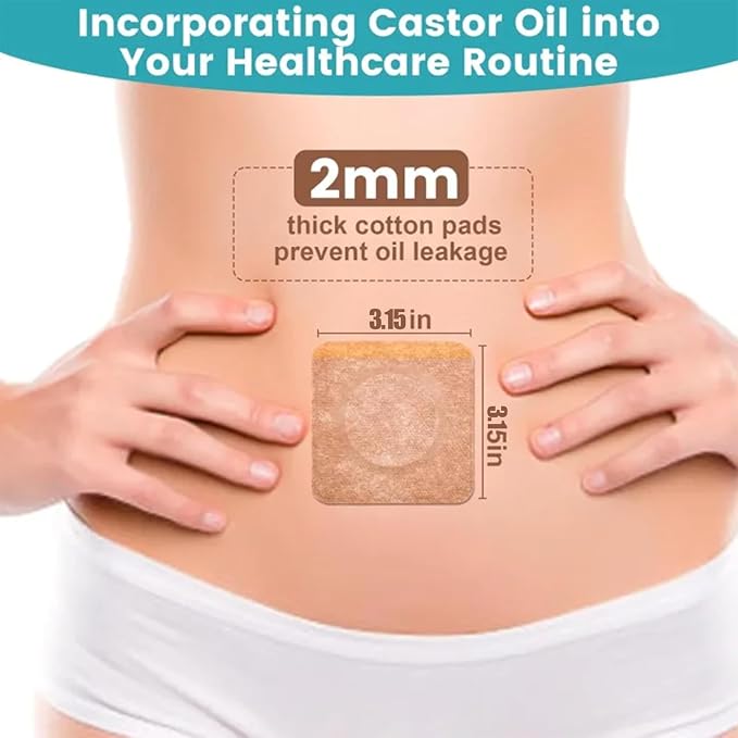 120PCS Disposable Castor Oil Belly Button Patch– Oil-Free, Self-Adhesive Cotton Core Wrap for Neck, Shoulders & Knees, No Wash, Anti-Seepage (White Flower)
