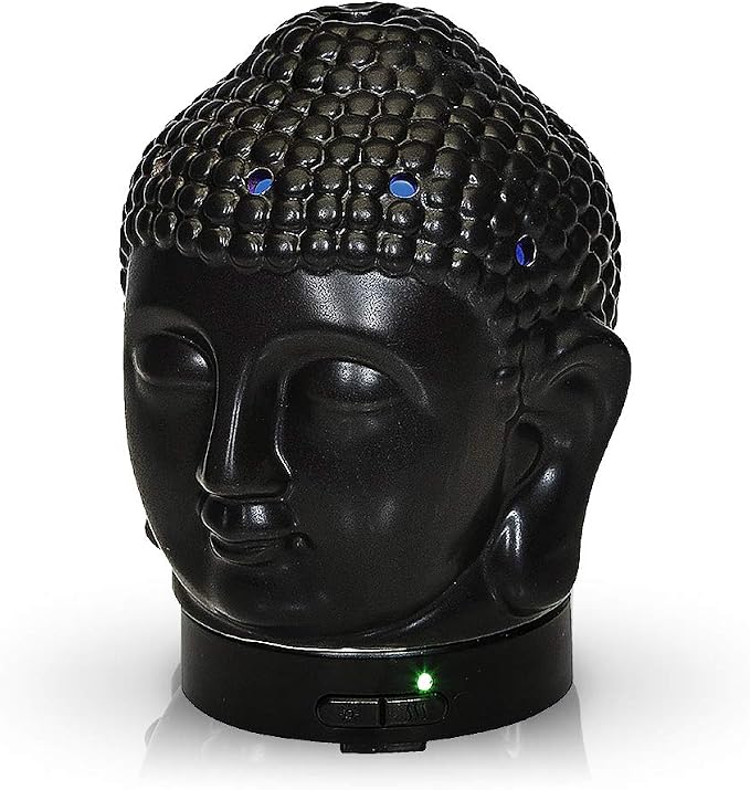 Aromar Buddha Ceramic Diffuser, Black
