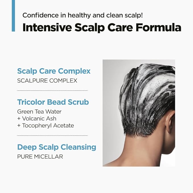 AMOS PROFESSIONAL Pure Smart Peeling l Scalp Treatment for Oily & Flaky Scalp l Deep Cleansing, Scalp Exfoliator l 0.67 fl. oz. X 4ea