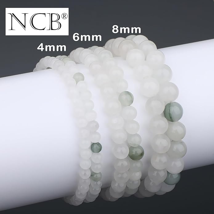 NCB 2.3-Piece 4mm Natural Crystal Gemstone Stretch Bracelets – Handmade Reiki Energy Healing Jewelry for Meditation,Yoga, Unisex